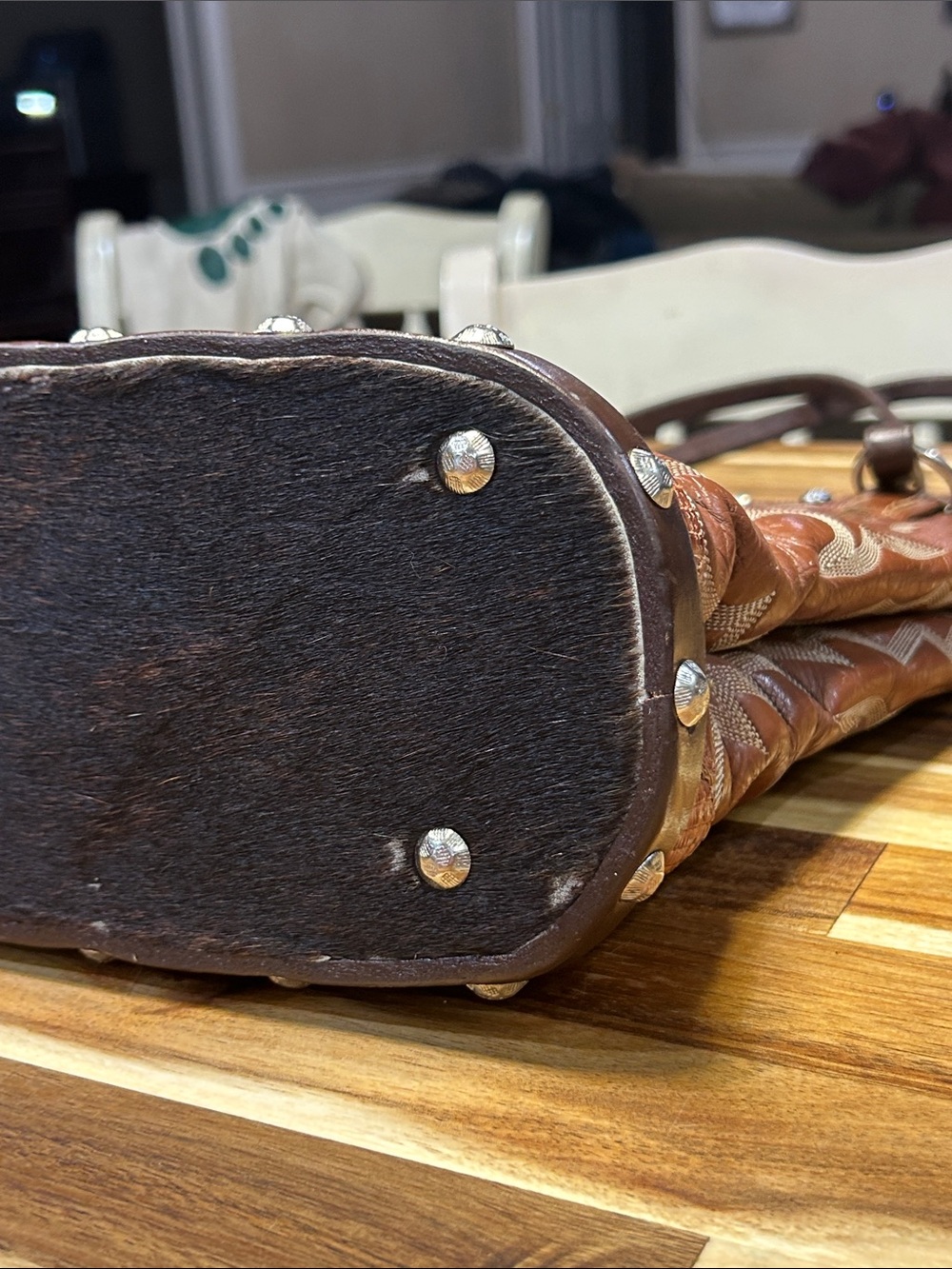 ☝️ ONE OF A KIND Arlie Garrett Original Upcycled Tony Lama boots western purse - Picture 9 of 12